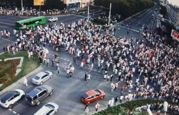 Акция протеста в Бресте 13 сентября 2020 года / пресс-служба МВД
