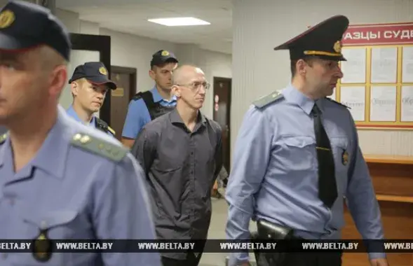 Константин Бурыкин во время суда / БЕЛТА​