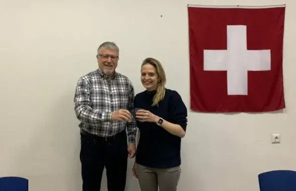 Пасол Швейцарыі ў Беларусі Клод Альтермат&nbsp;і Люцыя Чырко / twitter.com/SwissAmbBelarus​