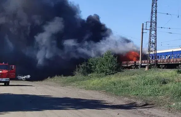 Поезд в Чаплине, попавший под российский обстрел /&nbsp;informator.ua​