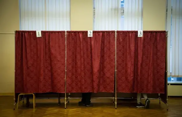 At the polling station