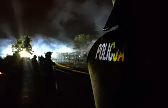 Польские полицейские на границе с Беларусью / twitter.com/podlaskaPolicja