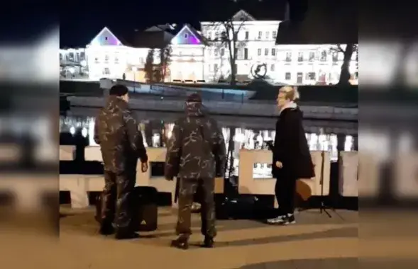 Задержание музыканта на Немиге / фото из социальных сетей