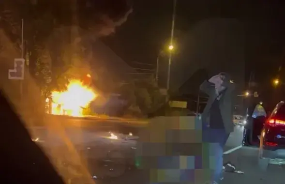 Дугин на месте гибели дочери / скриншот с видео