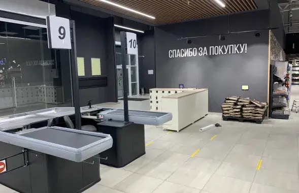 Покупателей в гродненском "Виталюре" почти нет
