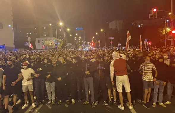 Ночные протесты в Минске / Еврорадио​