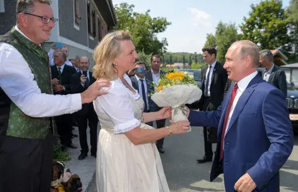 Павіншаваць Карын Кнайсль з замужжам прыязджаў расійскі прэзідэнт Уладзімір Пуцін / РІА &quot;Новости​&quot;