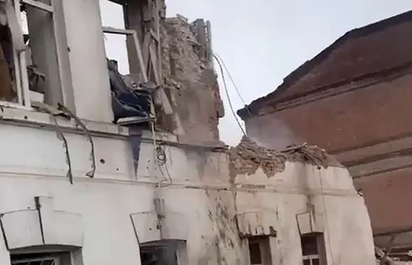 Последствия обстрела Купянска / кадр из видео Радио "Свобода"
