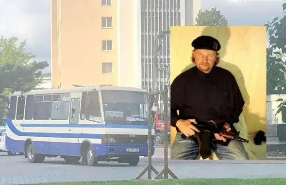 Максим Плохой, захвативший заложников в Луцке / Коллаж УНИАН​