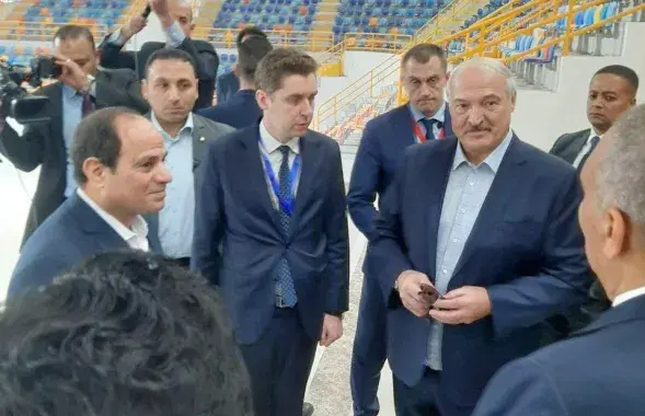 Лукашенко на строительстве Ледового дворца в Египте / Telegram-канал &quot;Пул Первого&quot;​