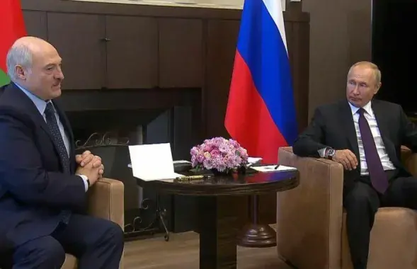 Аляксандр Лукашэнка і Уладзімір Пуцін у Сочы ў верасні 2020 года / @pul_1​