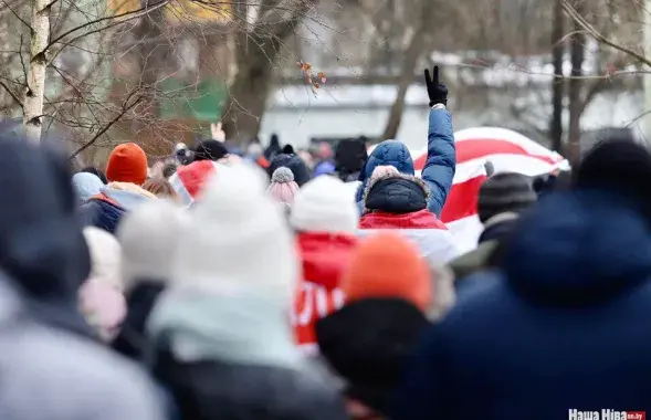 Адно з лакальных шэсцяў у Мінску 13 снежня / &quot;Наша ніва&quot;