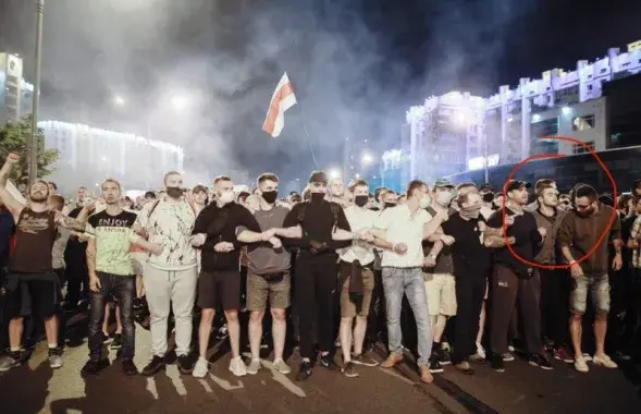 Олег Мозгов во время акции протеста / spring96.org