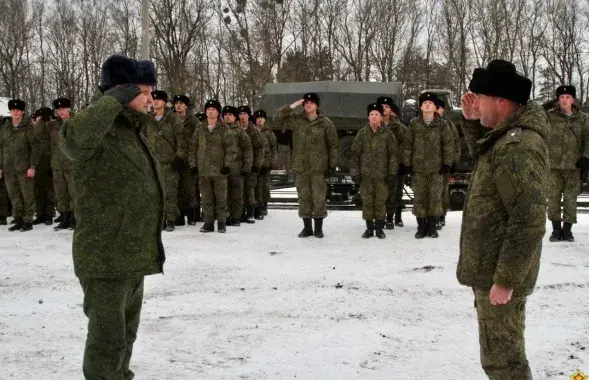 Сустрэча расійскіх вайскоўцаў, якія прыбываюць у Беларусь&nbsp;/&nbsp;@modmilby
