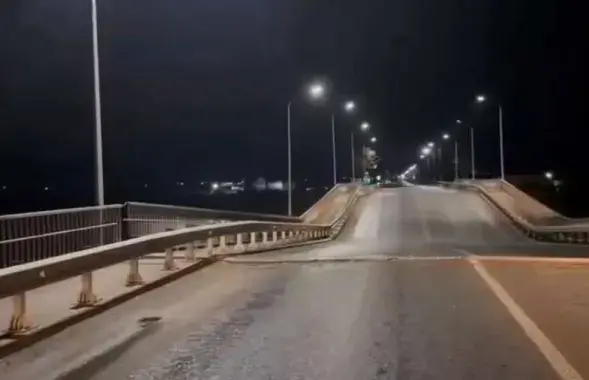 После взрыва мост возле Мелитополя просел /&nbsp;@vrogov
