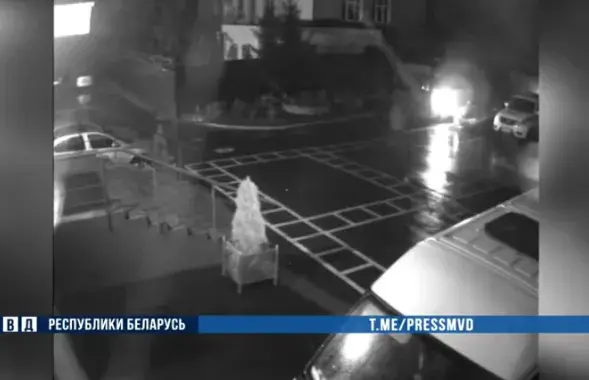 Во время происшествия. На скриншоте с видео МВД видно, как горит автобус​