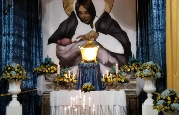 "Украинская Мадонна" в неапольском храме / Pavel Levushkan, Facebook​