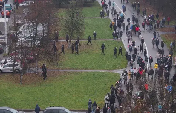 Марш раёнаў у Мінску 22 лістапада 2020 года / Еўрарадыё