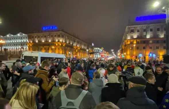 Акцыя &quot;свабодных людзей&quot; у Мінску / Раман Пратасевіч, Еўрарадыё​