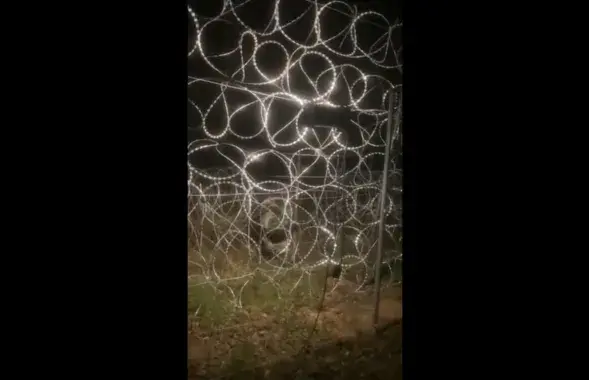 Белорусский силовик на границе / кадр из видео