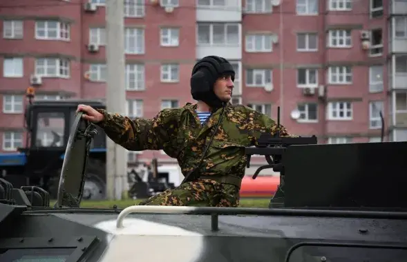 Вайсковец на "брані" / Еўрарадыё
