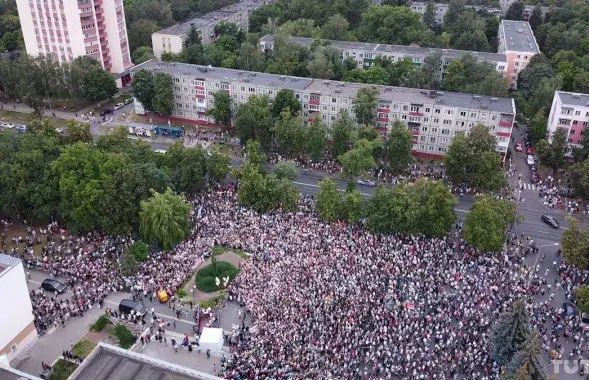 Митинг Светланы Тихановской в Гомеле с дрона&nbsp;/ TUT.by