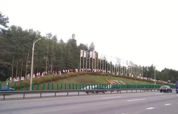 Цепь солидарности возле ПВТ в начале сентября 2020-го / Из архива Еврорадио​