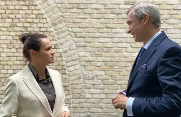 Сустрэча Святланы Ціханоўскай і Паўла Латушкі