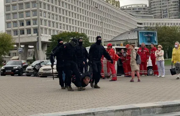 Силовики проводят задержание в Минске / Из архива Еврорадио