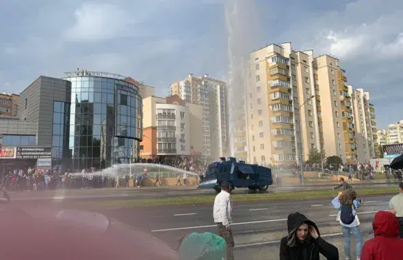 Водомет в Минске, 4 октября 2020-го / Еврорадио​