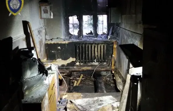 Выгаралы службовы пакой мазырскай ДАІ