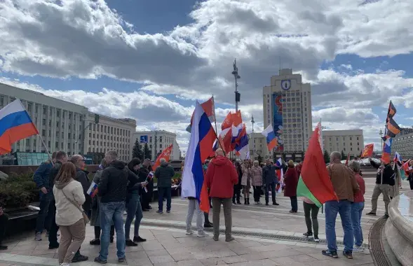 Pro-Russian forces rally in Minsk / Euroradio

