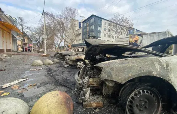 Обстрел Херсона утром 24 декабря
