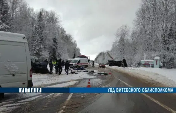 ДТЗ на выездзе з Віцебскага раёна
