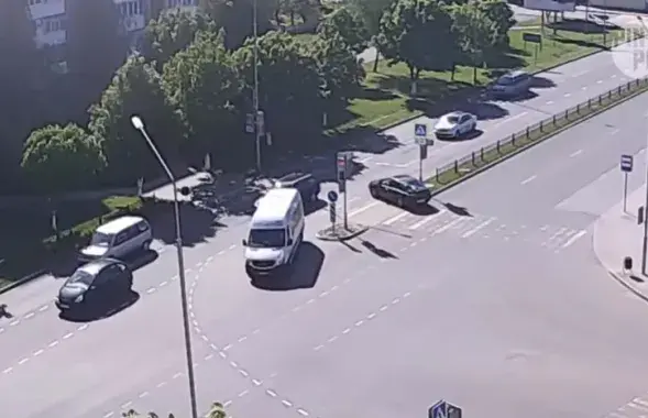 ДТП в Пинске / Кадр из видео