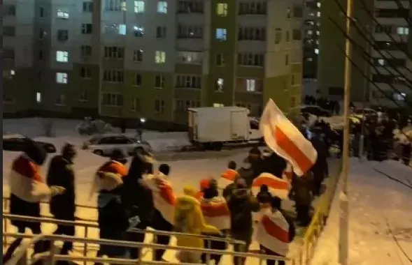 Раённы марш у Мінску / скрыншот відэа​