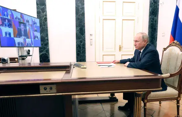 Уладзімір Пуцін на нарадзе з членамі Савета Бяспекі / kremlin.ru