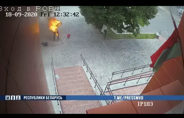 Акт самаспалення каля РАУСа ў&nbsp;Смалявічах​