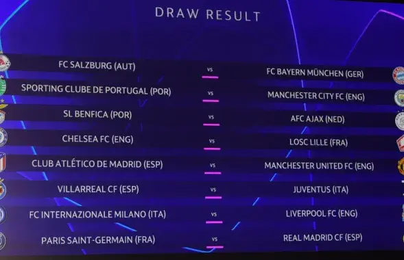 Результаты повторной жеребьевки / uefa.com​