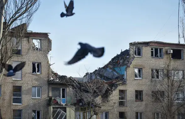 Разбураны жылы дом ва Украіне /&nbsp;facebook.com/zelenskiy.official
