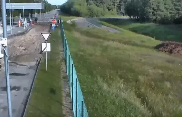 Возгорание на белорусско-украинской границе / Скриншот из видео