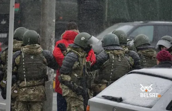 Затрыманне ўдзельніка пратэстнай акцыі&nbsp;/ Белсат