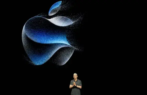 CEO Apple Цім Кук на прэзентацыі новай мадэлі iPhone / Reuters