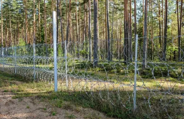 Забор на латвийско-белорусской границе&nbsp;