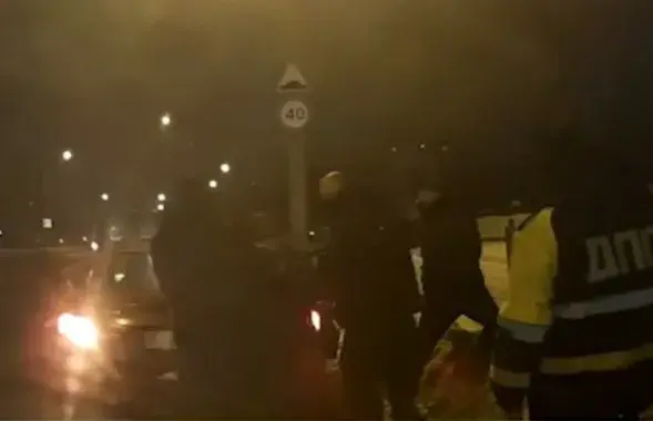 Момант затрымання падазраваных