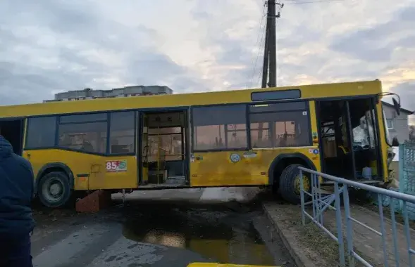 Автобус на месте происшествия в Жодино, 5 марта 2024-го
