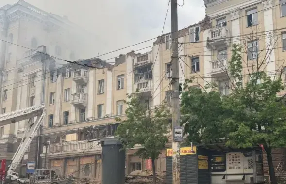 Наступствы расійскай ракетнай атакі ў Дняпры
