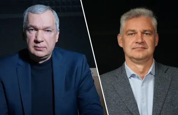 Кіраўнік НАУ Павел Латушка і лідар руху "За Свабоду" Юрась Губарэвіч
