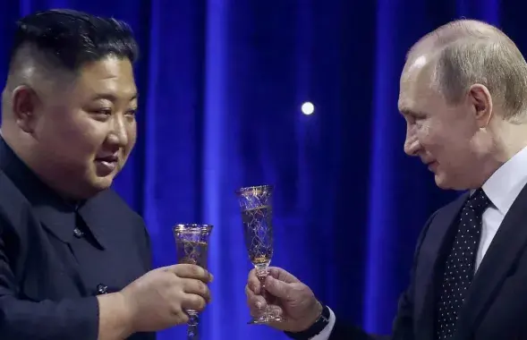 Кім Чэн Ын і Уладзімір Пуцін
