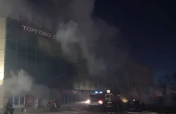 Пожар в Витебском торговом центре

